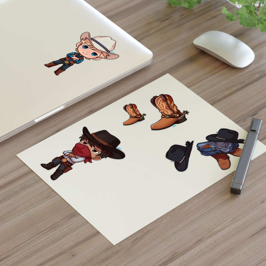 CHIBI COWBOYS STICKER SHEET 2