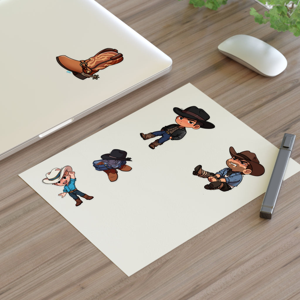 CHIBI COWBOYS STICKER SHEET 1