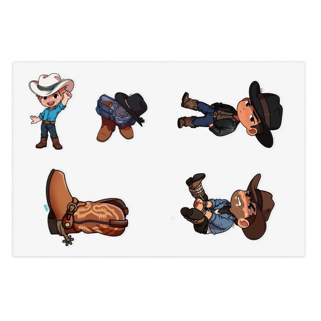 CHIBI COWBOYS STICKER SHEET 1