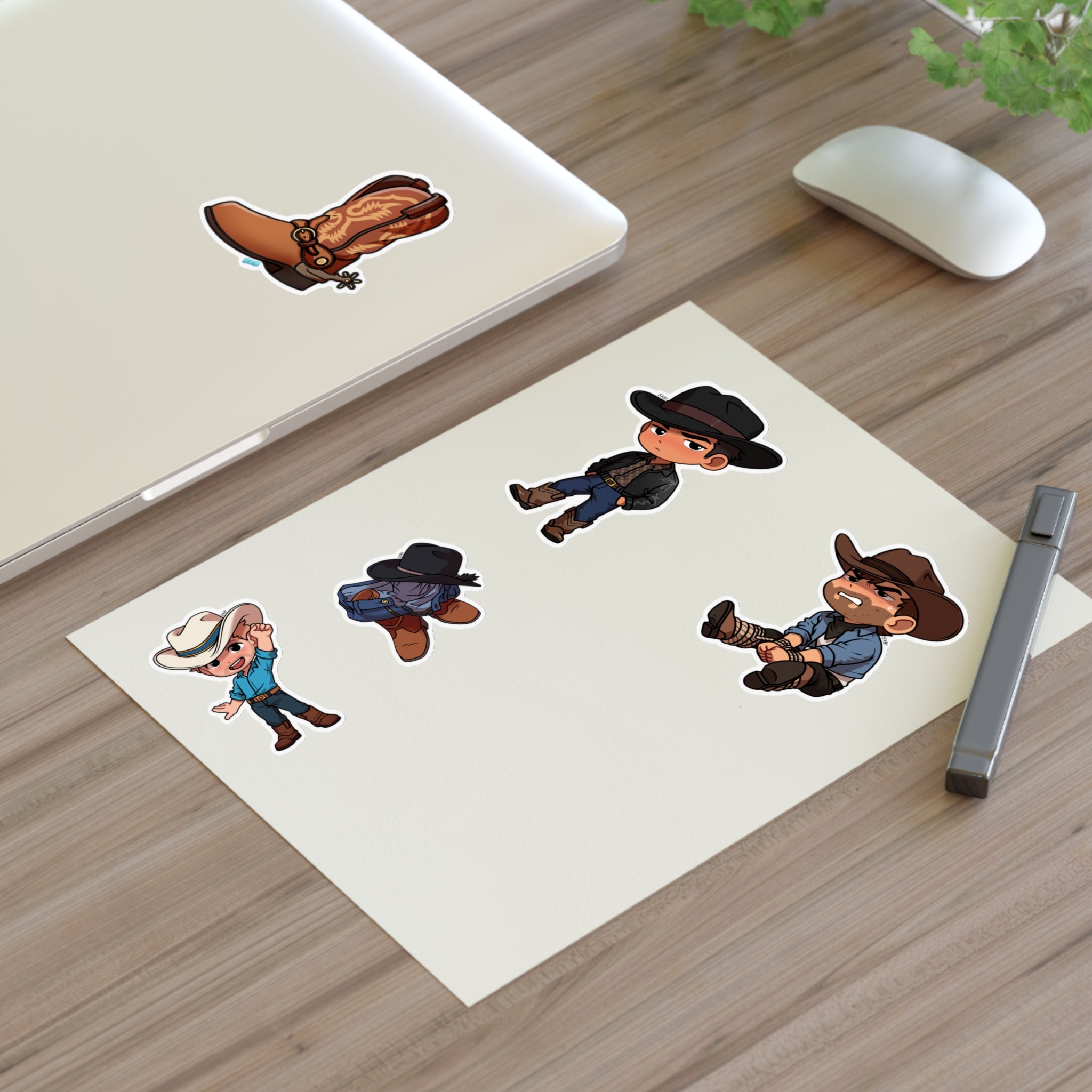 CHIBI COWBOYS STICKER SHEET 1