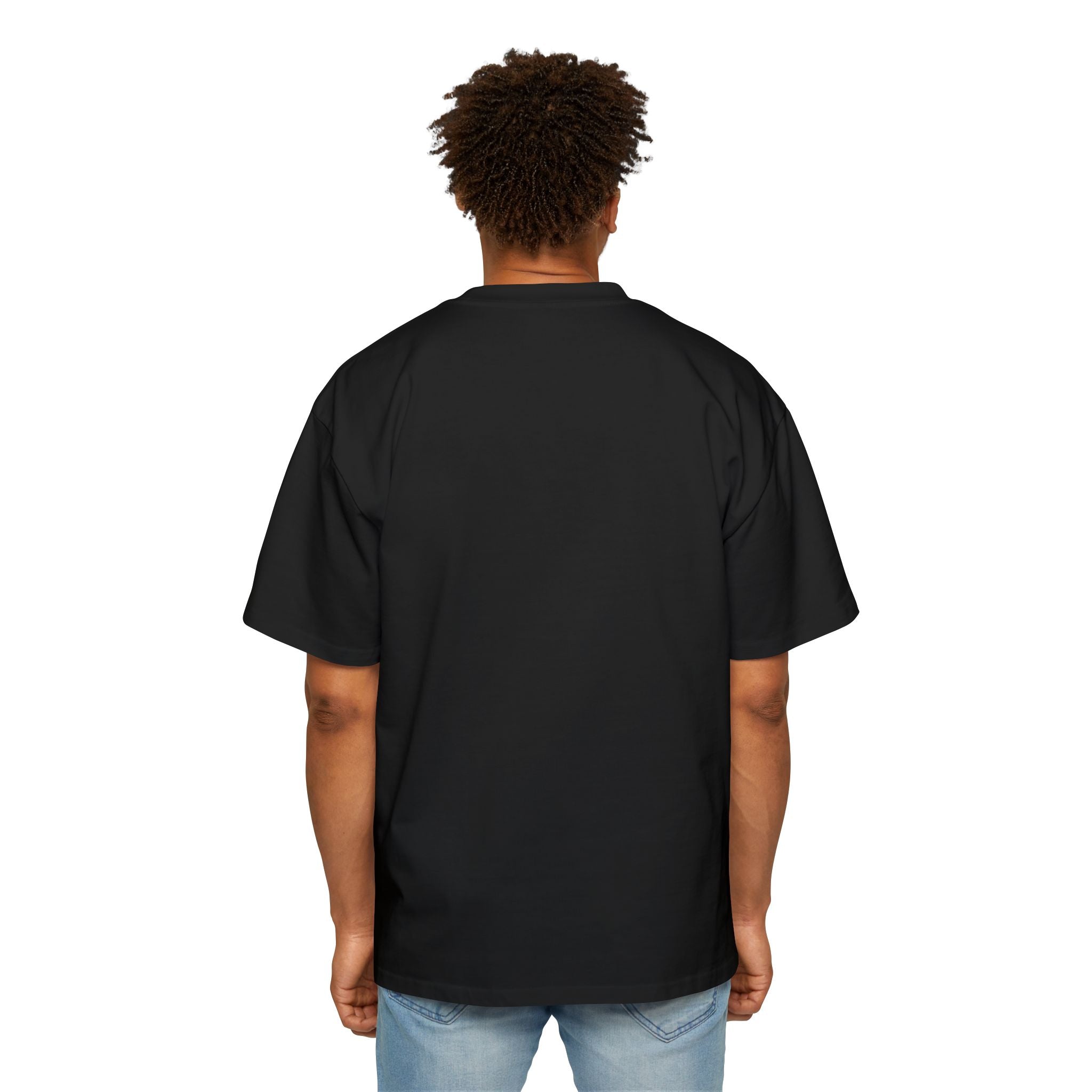 Minimalist Fitness Logo Tee — Men's Oversized Black Shirt