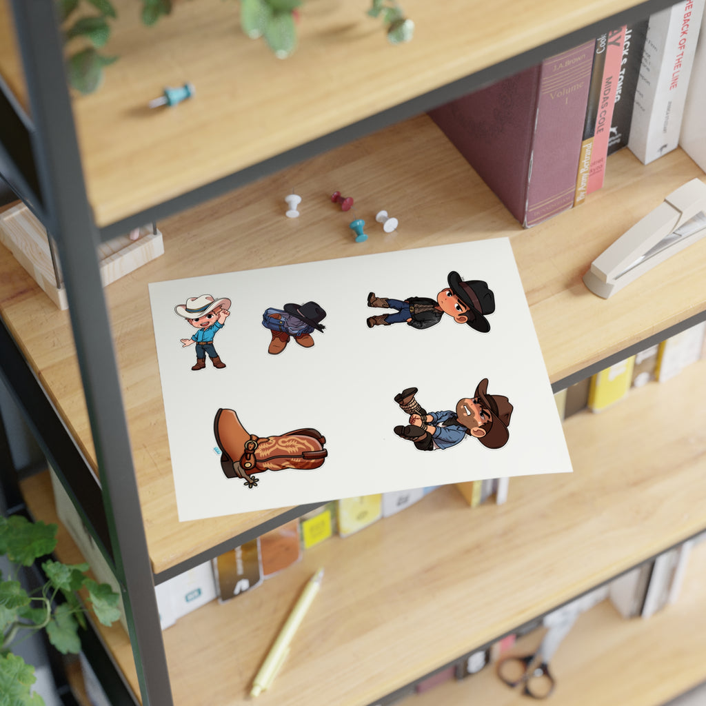CHIBI COWBOYS STICKER SHEET 1