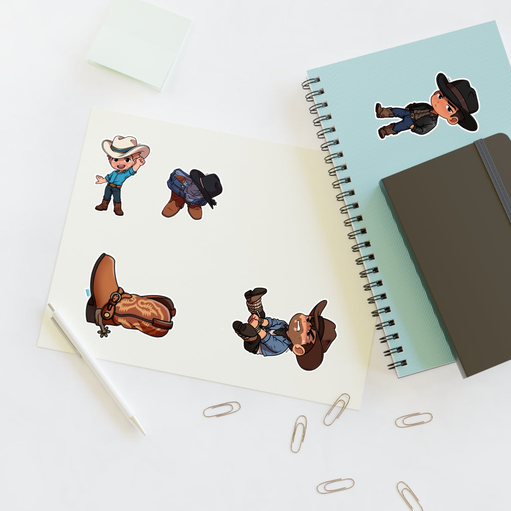CHIBI COWBOYS STICKER SHEET 1