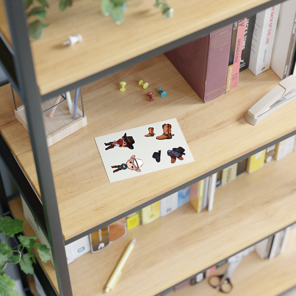 CHIBI COWBOYS STICKER SHEET 2