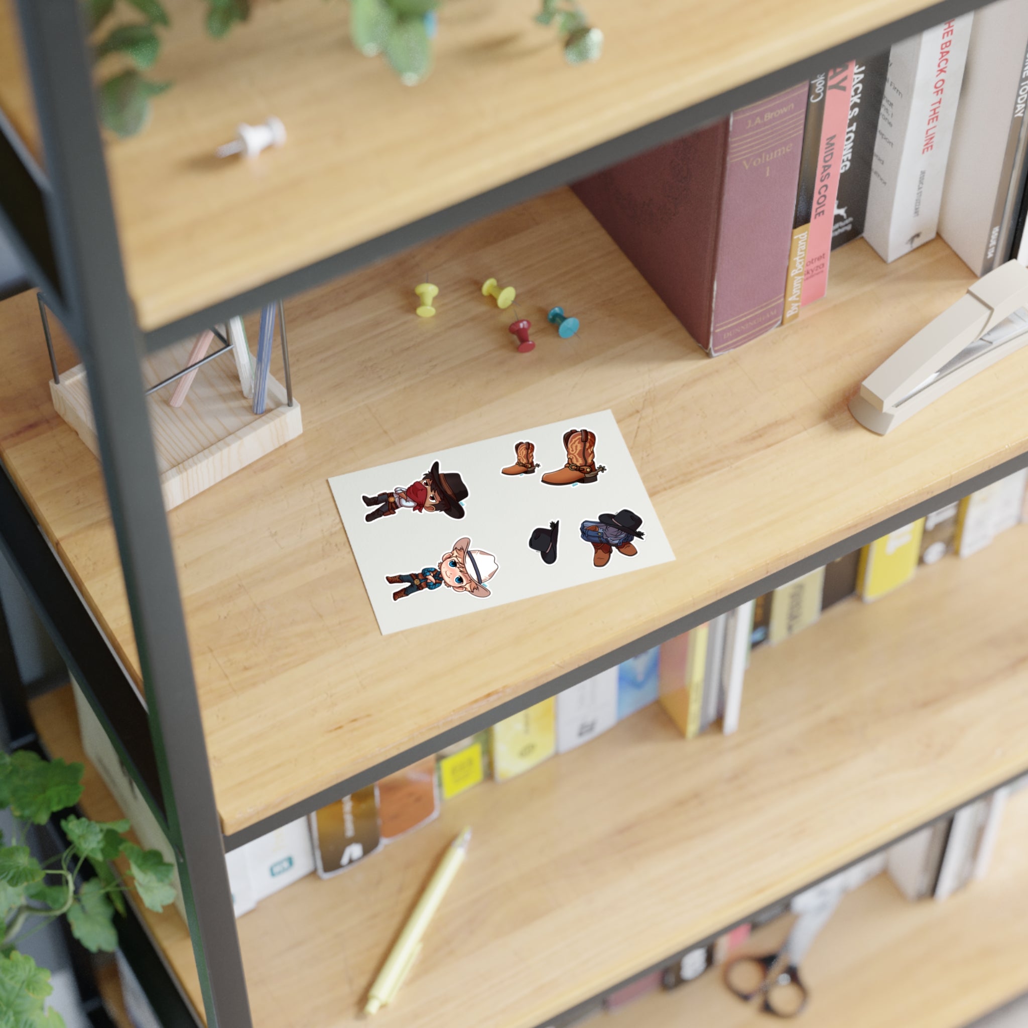 CHIBI COWBOYS STICKER SHEET 2